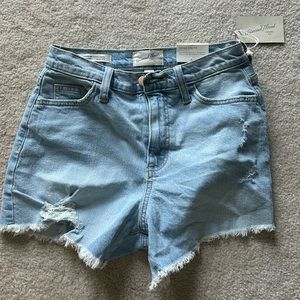 target high rise denim shorts